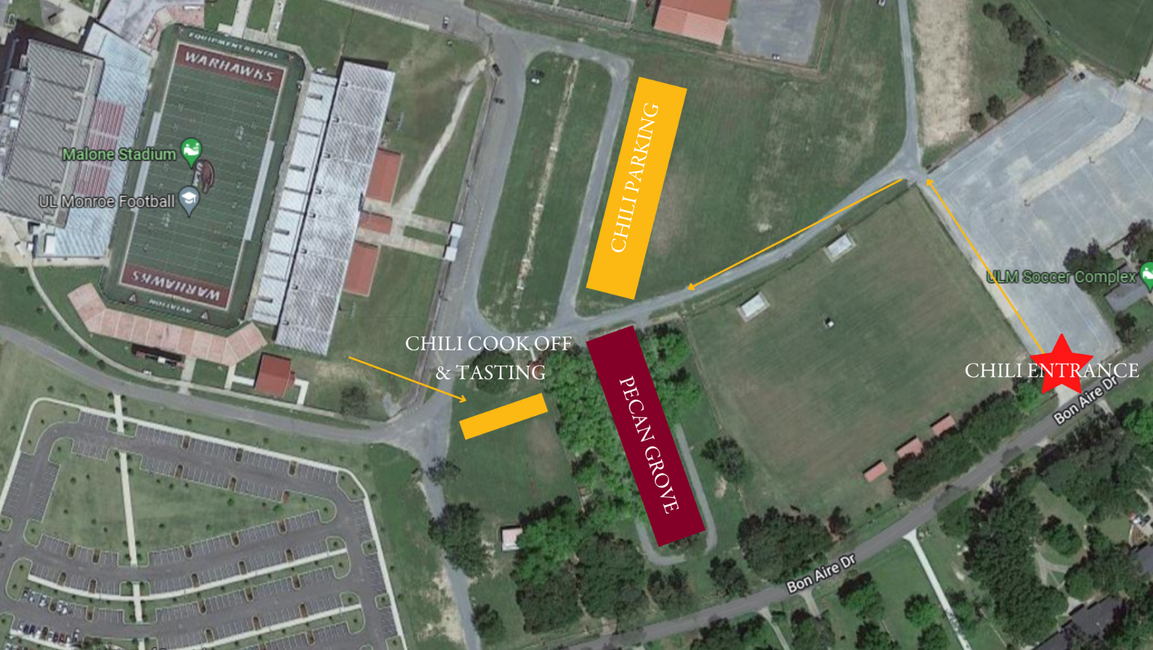 chili cook-off location map